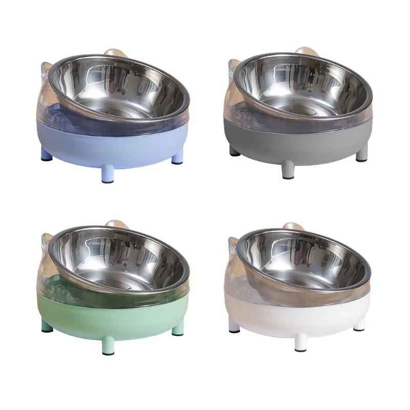 Cuenco inclinado para perros pequeños y gatos Cuenco de alimentación inclinado de acero inoxidable - imagen 5