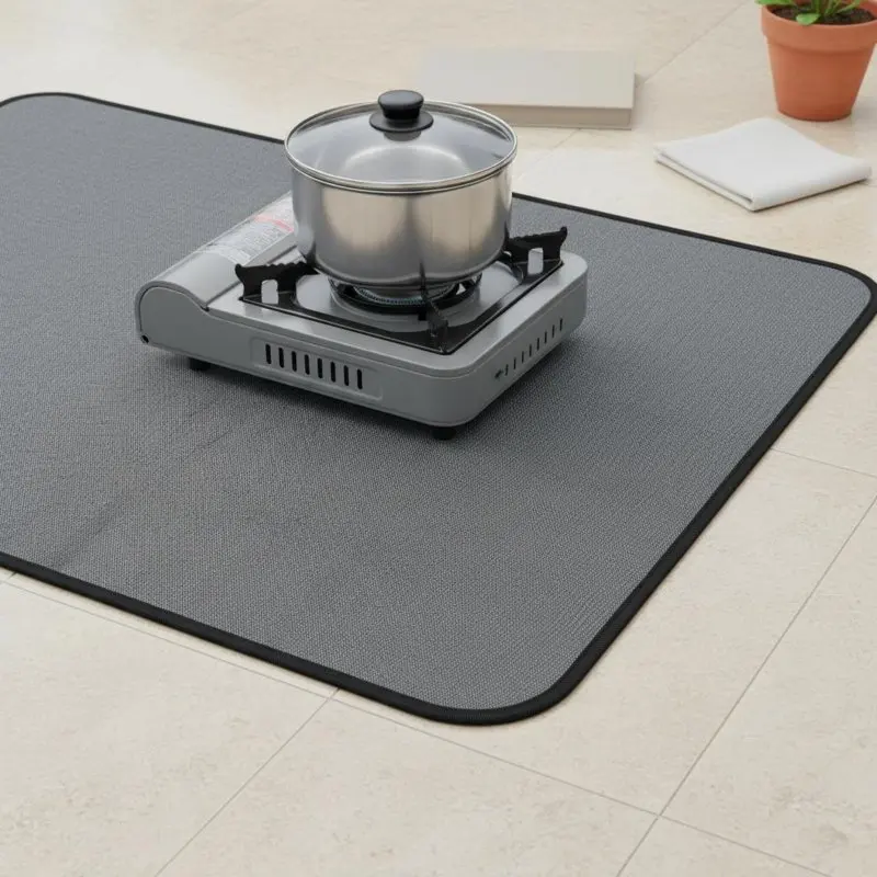 Alfombrilla de silicona ignífuga reutilizable para chimenea y barbacoa - imagen 3