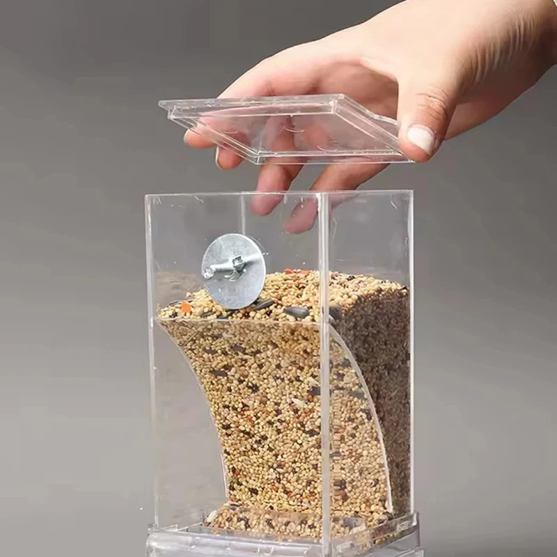 Comedero antiderrames para loros transparente y resistente - imagen 3