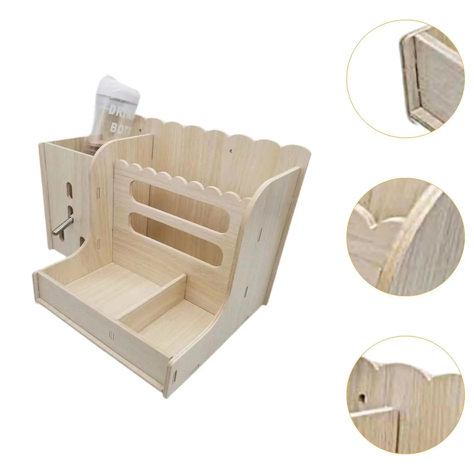 Rabbits Wooden Hay Racks Wooden Food Manger for Small Pets Hedgehog Chinchilla