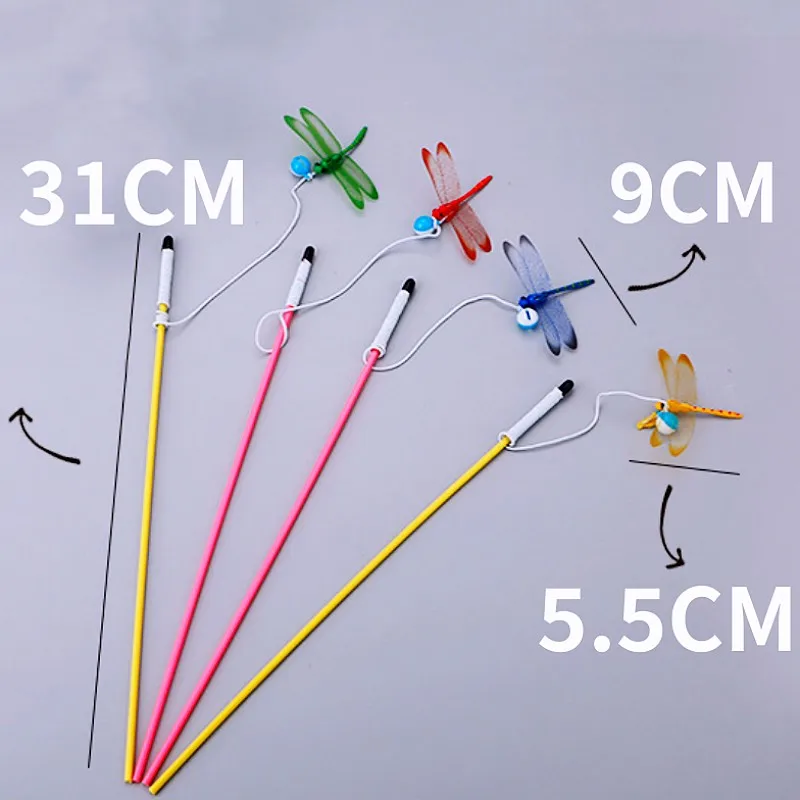 Juguete interactivo para gatos libélula – palo de mariposa - imagen 3