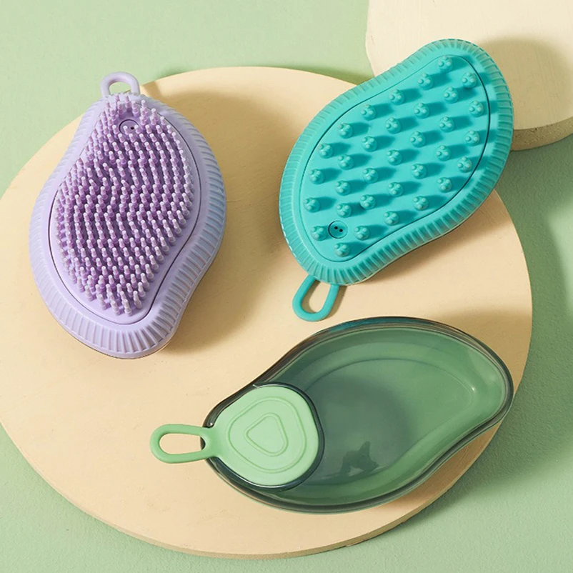 Cepillo de baño para gatos y mascotas, cepillo de baño de gel de silicona, suministros especiales de masaje de limpieza para perros - imagen 2