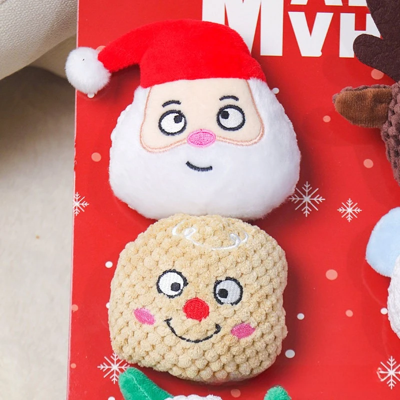 Regalo de Navidad para mascotas, bonita bola peluda, fabricación de sonido, juguete de peluche resistente a mordeduras para mascotas, suministros para cachorros, accesorios para perros pequeños - imagen 4