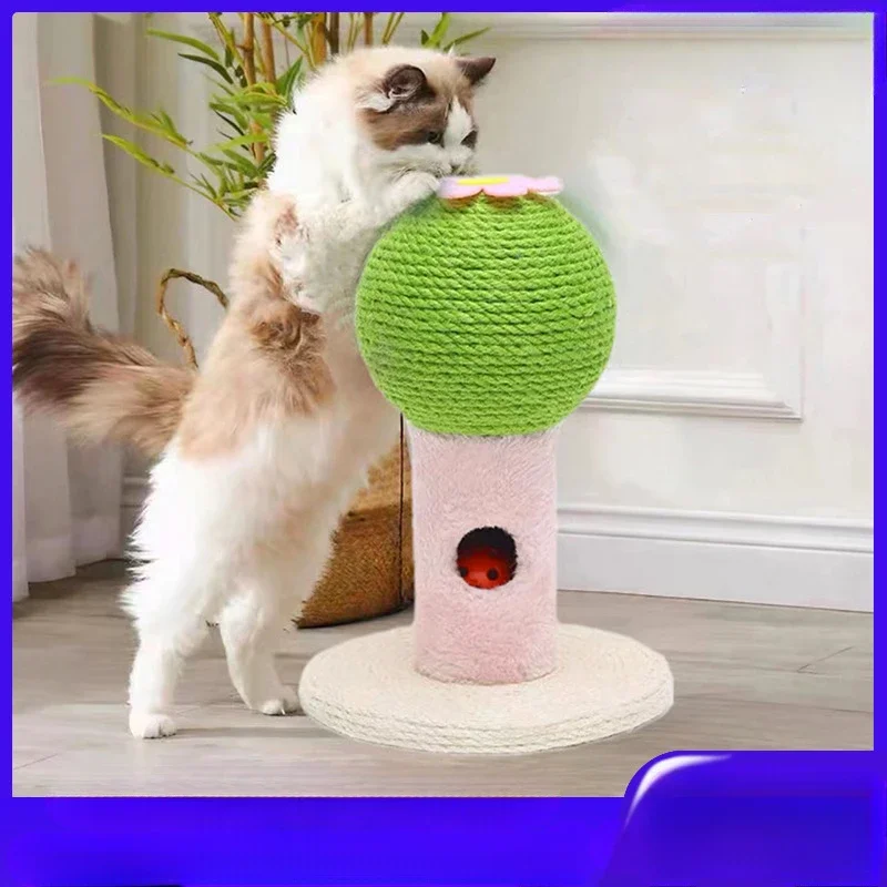 Tablero rascador de Sisal Popular para gatos, Cactus rascador resistente al desgaste, columna de escalada para gatos pequeños, juguete para mascotas