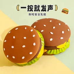 Mordedor para perros con sonido – Hamburguesa resistente a mordiscos