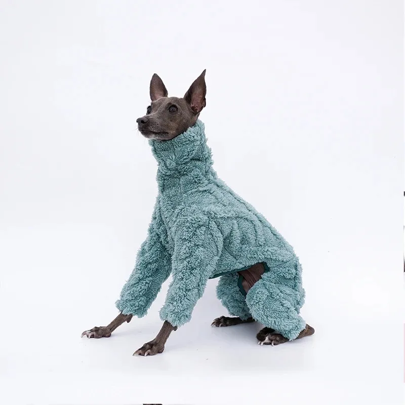 Ropa para perros, ropa cálida de invierno para galgo italiano, ropa Polar de lana para Whippet, ropa Lingtons de cuello alto, ropa cálida para perros - imagen 5