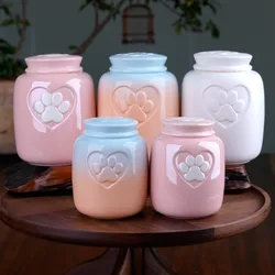 Urna ceramica conmemorativa para mascotas: cenizas de perros y gatos