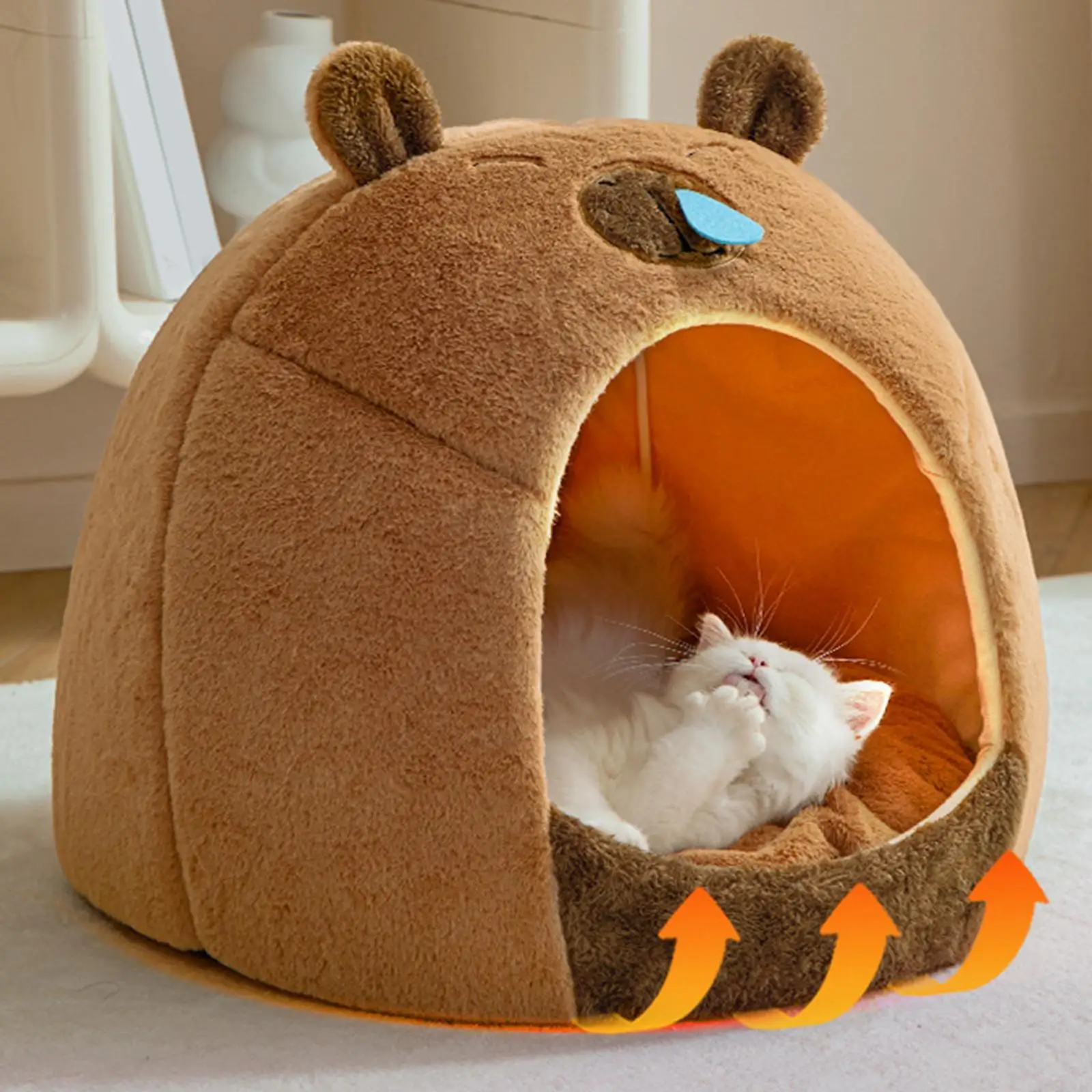 Cat Bed Cave House Tents Self Warming Pet Bed for Kittens Pet Supplies Kitty