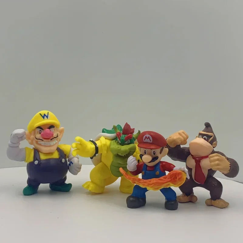 18 unids/set Super Marios Bros PVC figuras de acción de juguete muñecas modelo conjunto Luigi Yoshi Donkey Kong seta para niños regalos de cumpleaños - imagen 2