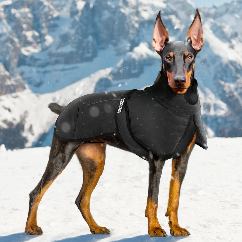 Chaqueta cálida de invierno para perros, ropa para mascotas para perros medianos y grandes, impermeable, reflectante a prueba de viento, trajes de invierno para perros, novedad de 2024 - imagen 4