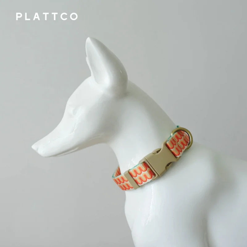 PLATTCO-Collar de identificación de perro personalizado, de nailon, con placa de identificación, grabado gratis, Pitbull, Big Wave, PDC365 - imagen 3