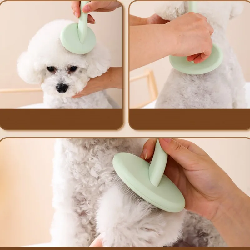 Peine para perros, removedor de pelo para mascotas, cepillo para perros, peines de acero inoxidable para perros, apertura de nudos, cepillo de masaje para el cuidado de perros, suministros para mascotas - imagen 2