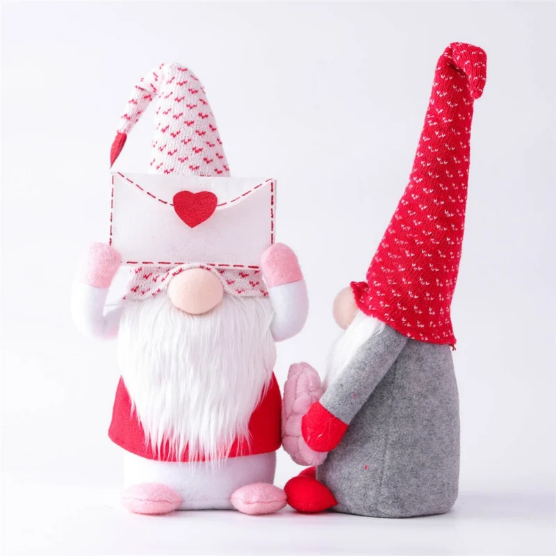 Muñeco Rudolph de San Valentín para ventana Gnomo decorativo - imagen 3