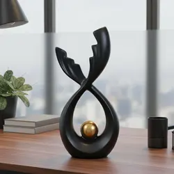 Estatua de pez iluminada – Decoración elegante para amantes felinos