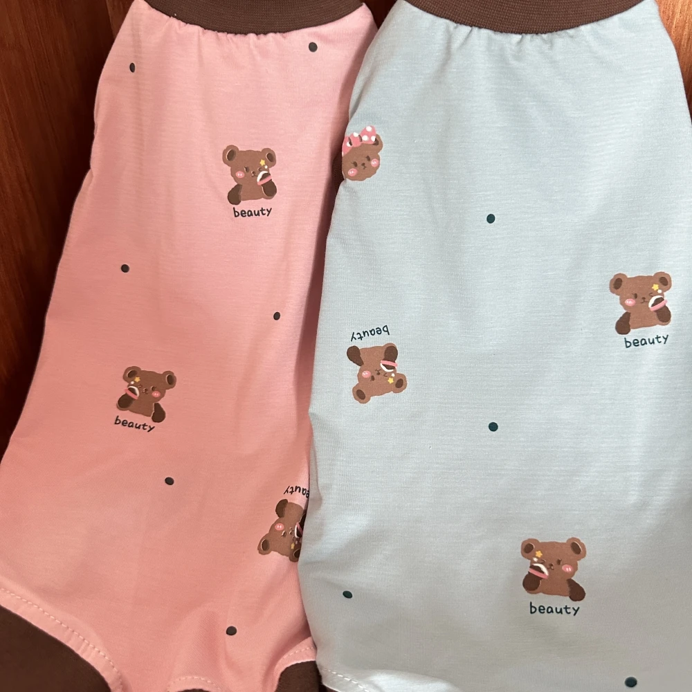 Camiseta de algodón de verano de manga corta para Sphynx Sudadera rosa gato para gatitos Pijama de dibujos animados azul suave para gatos Suministros para mascotas - imagen 5