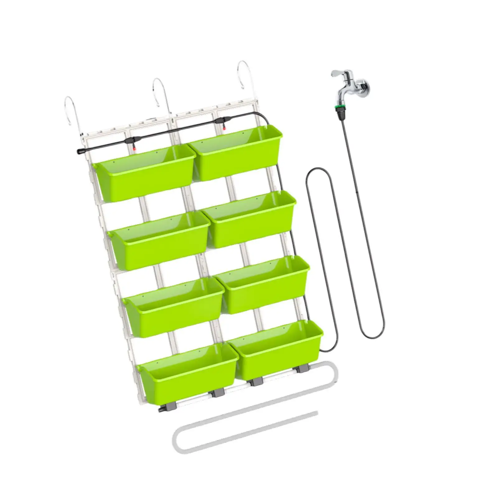 8 Pieces Garden Plant Pot Vertical Planter 4 Levels Raised Bed Self-draining