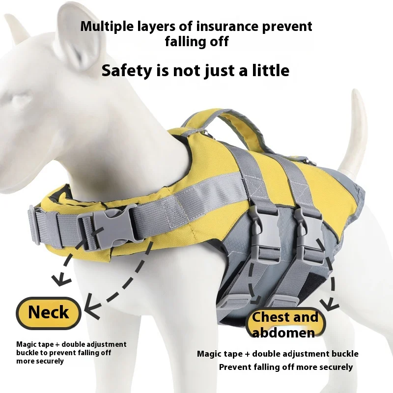 Chaleco salvavidas para perros, ropa de seguridad de verano, chaleco salvavidas para perros, ropa de natación, traje de baño, chaqueta para mascotas - imagen 3