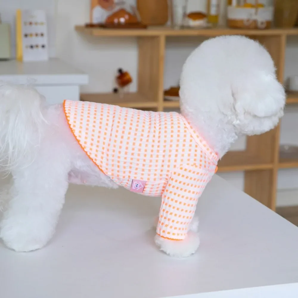 Otoño Invierno hogar Color caramelo Basecoat camiseta abrigo de manga larga Top moda ropa para mascotas ropa de fábrica para perros pequeños - imagen 4