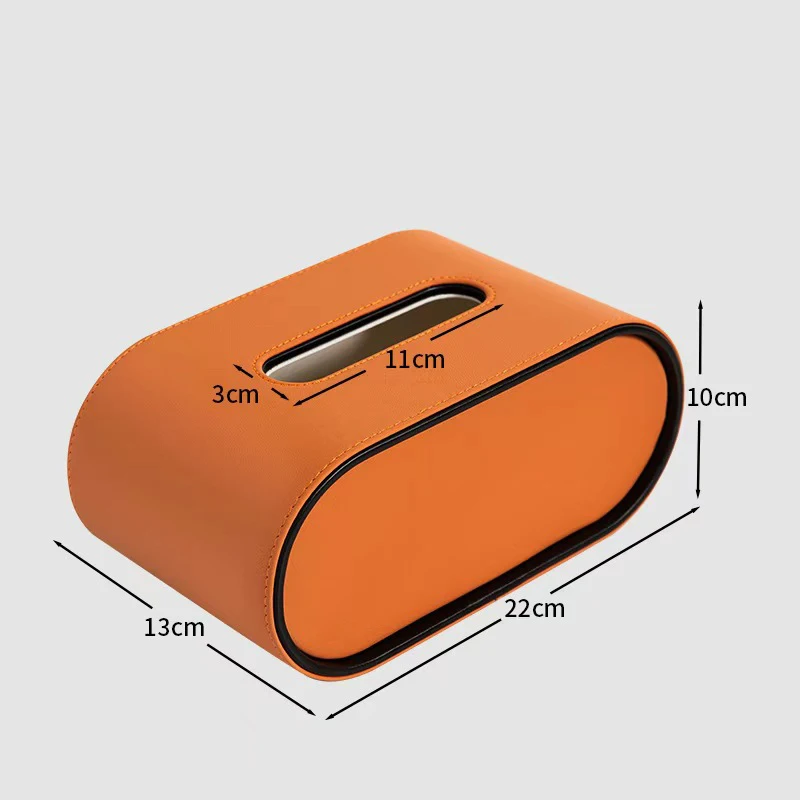 Caja de pañuelos de lujo para gatos y perros - cuero ovalado - imagen 5