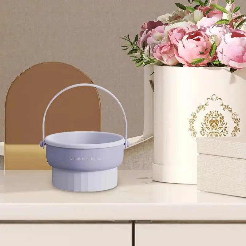 Organizador de brochas cosméticas 2 en 1, limpiador de brochas de maquillaje con soporte de secado, portátil, caja de secado y almacenamiento de silicona - imagen 2