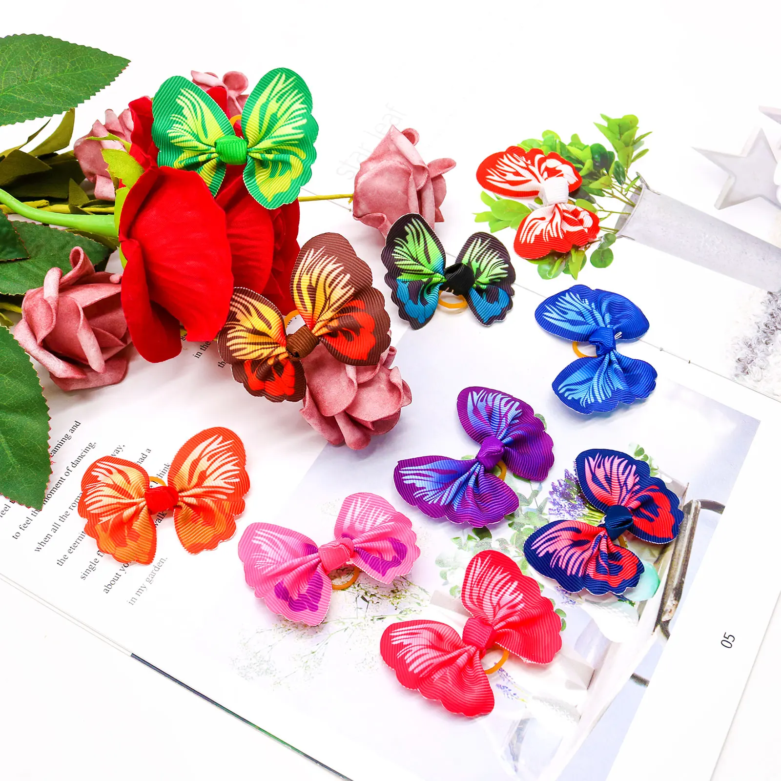 Lazos para el pelo de perro con diseño mariposa - Accesorios de moda - imagen 5