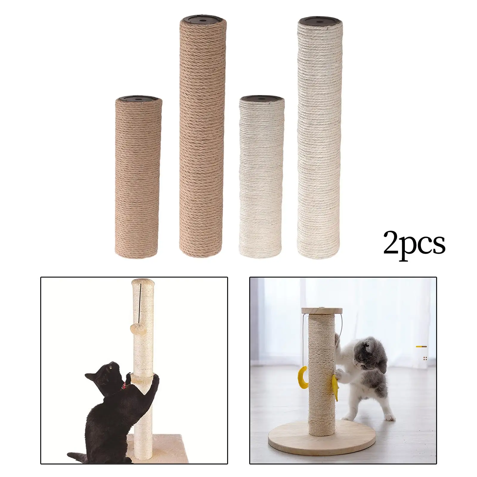 Poste rascador de árbol de recarga, juguete de garra afilada, reemplazo de poste de rascado de gato DIY para jugar, garra de molienda - imagen 3