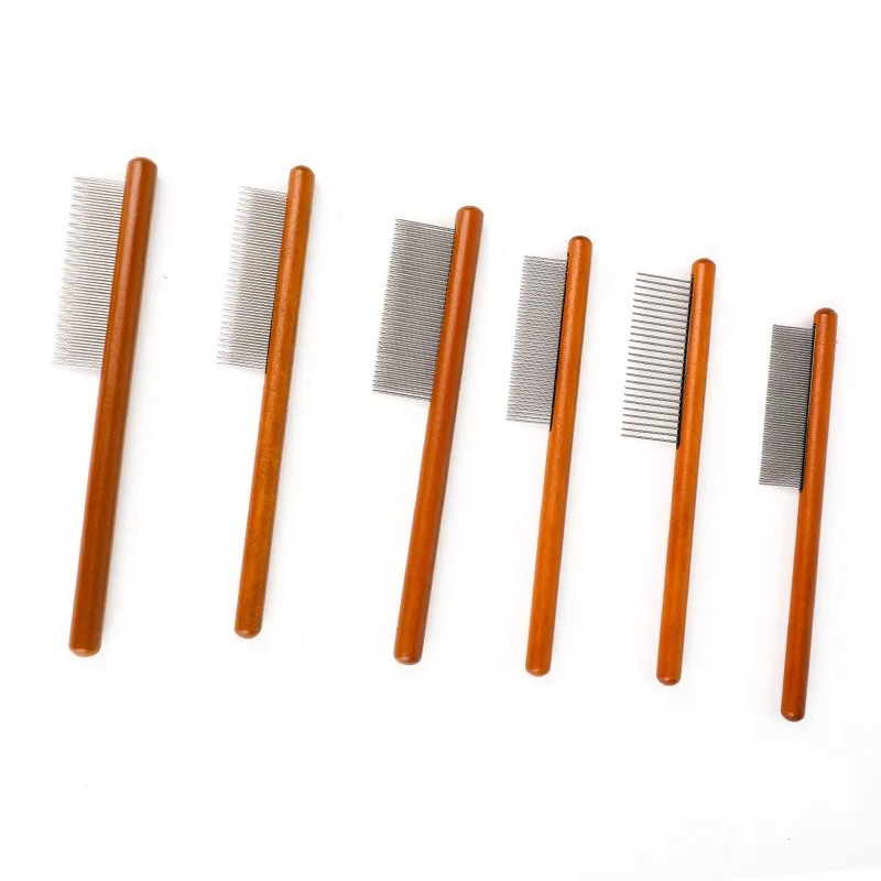 Alargamiento de madera para gatos, peine Retro portátil profesional para aseo de mascotas, limpieza de cabello sin interferencias, productos de limpieza para mascotas - imagen 5