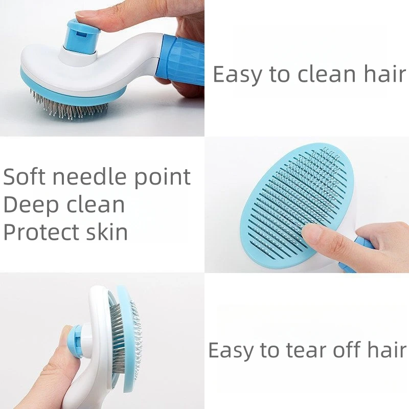 Cepillo para perros, removedor de pelo para perros y gatos, accesorios para perros, herramientas de belleza, peine para gatos para el cuidado, elimina el pelo, suministros - imagen 4