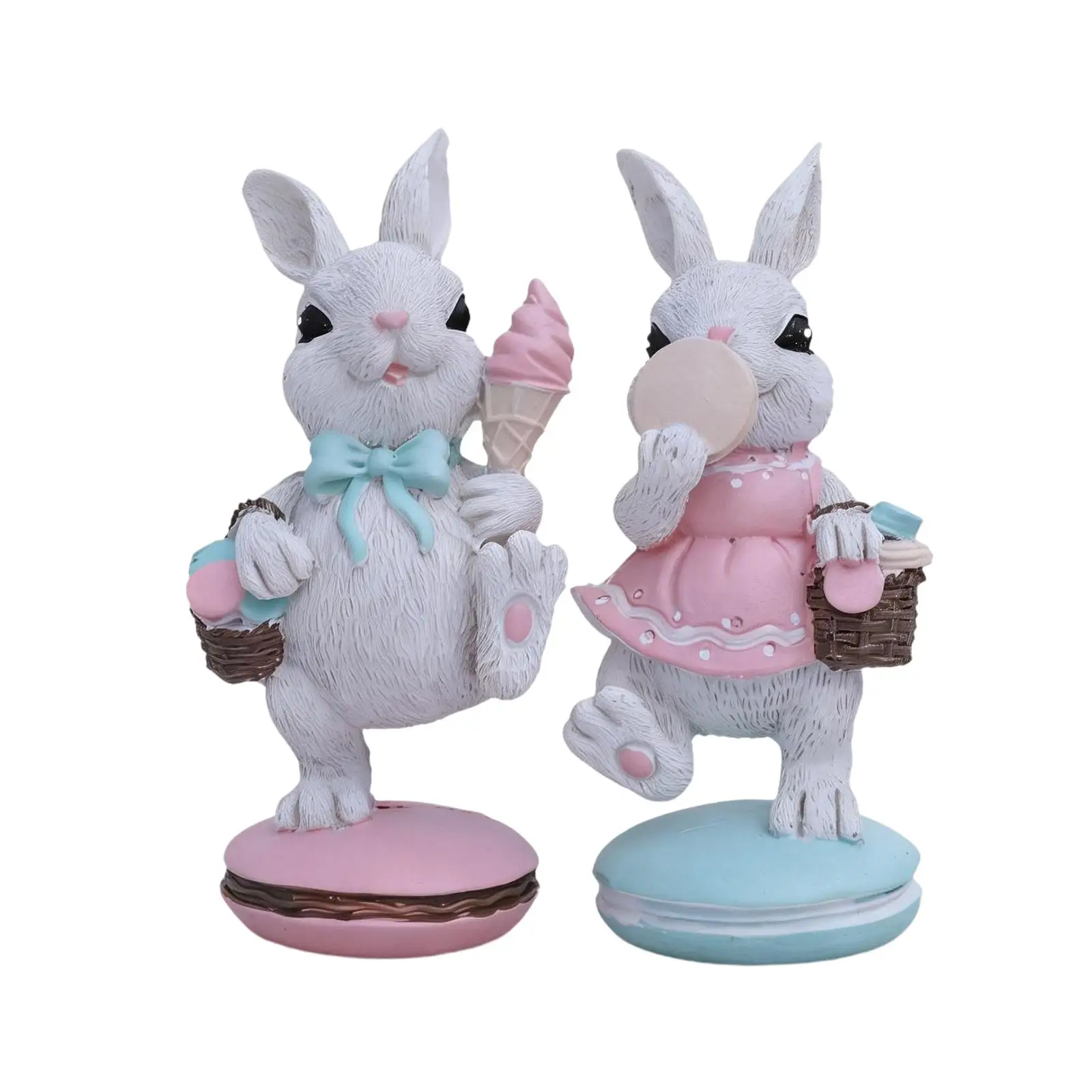 Figura conejo Pascua pintada a mano – Decoración de hogar creativa - imagen 4