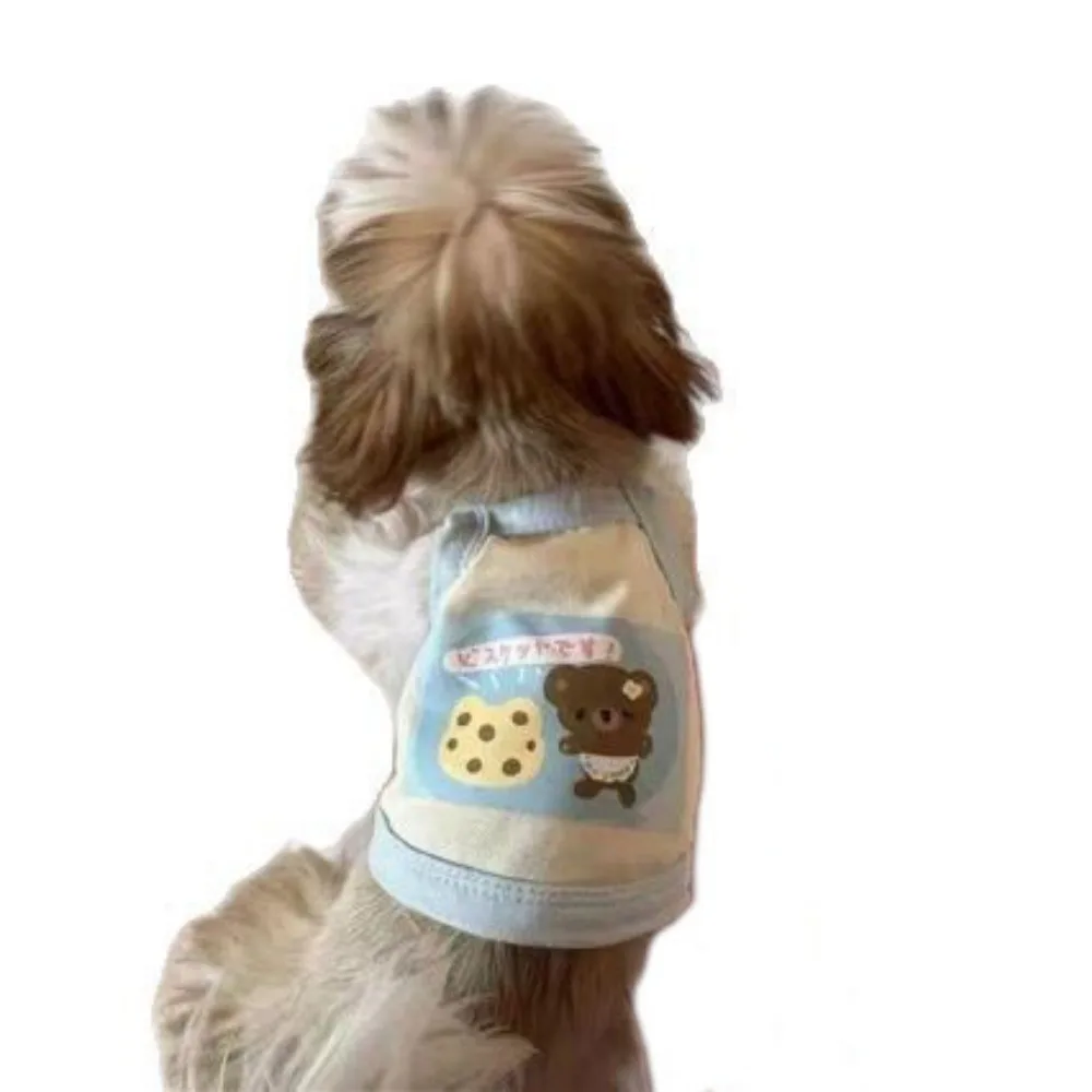 Pet primavera/verano correa superior perro Teddy Yorkshire gato fino lindo protector solar Top chaleco refrescante para ropa para perros y cachorros - imagen 2