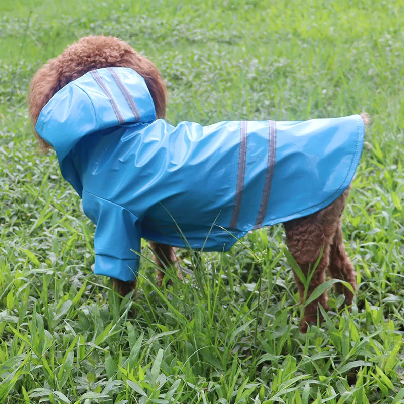 Chubasquero impermeable para mascotas, Poncho de tamaño pequeño y mediano para cachorros, ropa impermeable con capucha para el día lluvioso, suministros para mascotas al aire libre - imagen 5