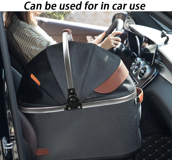 Bolsa transportadora portátil para mascotas al aire libre, cesta plegable para asiento de coche, bolsas de viaje para gatos, suministros para gatitos pequeños de diseñador de lujo - imagen 2