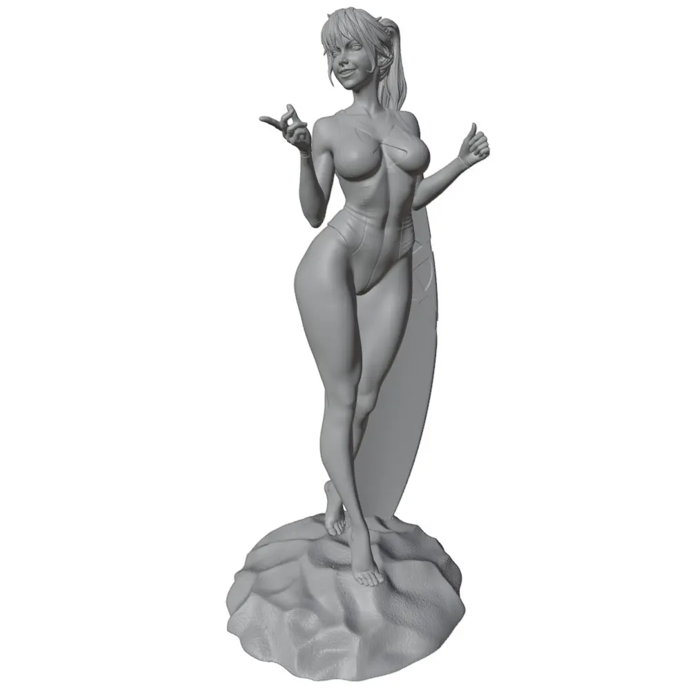 Kit de figura de resina 1/24 – Miniatura decorativa DIY sin montar - imagen 4