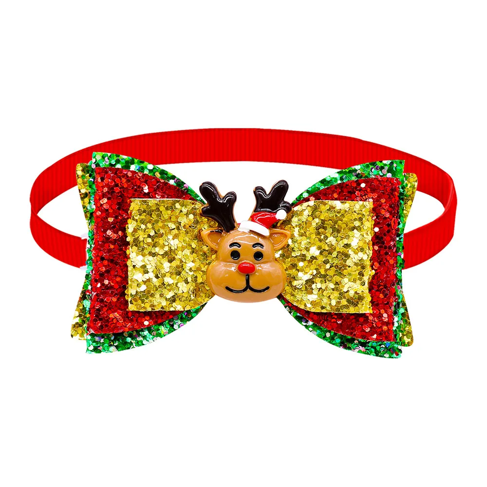 Accesorios navideños brillantes para perros pequeños, corbatas para perros pequeños, Collar de pajarita para perros pequeños, 50 piezas - imagen 5
