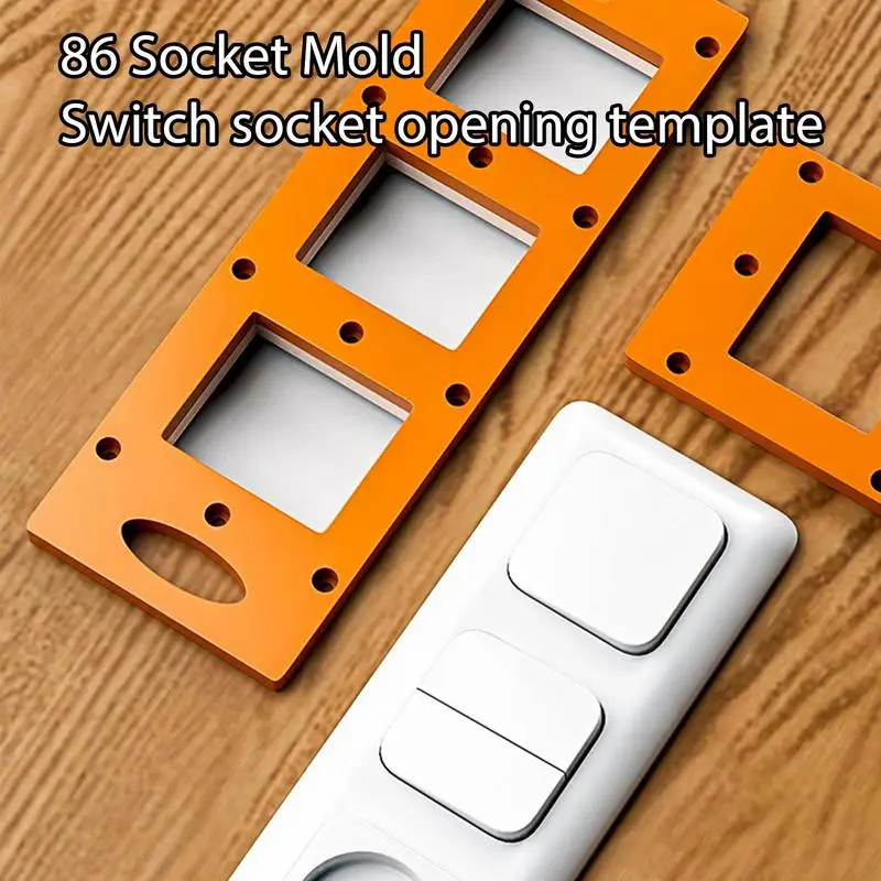 Plantilla de ranurado de enchufes, soporte de montaje de paneles de yeso, soporte de carcasa de Cable de red, plantilla de ranurado de enchufes para armario - imagen 2