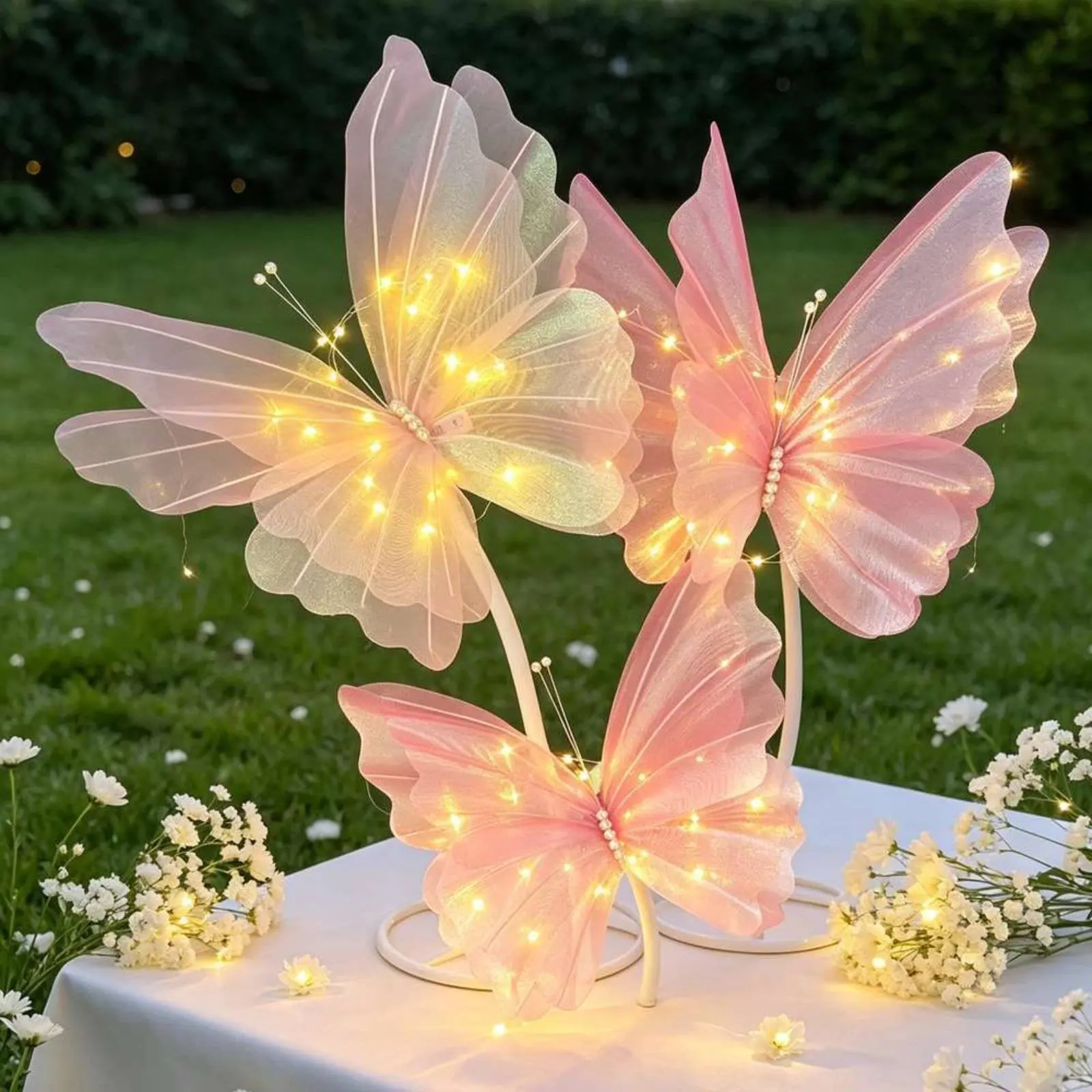 Luces LED mariposa para gatos y perros, decoración de eventos