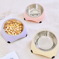 Tazón de acero inoxidable para perros y gatos - comida y agua