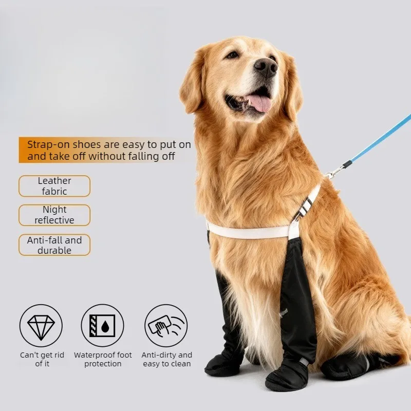 Botas impermeables para perros talla grande con suela antideslizante