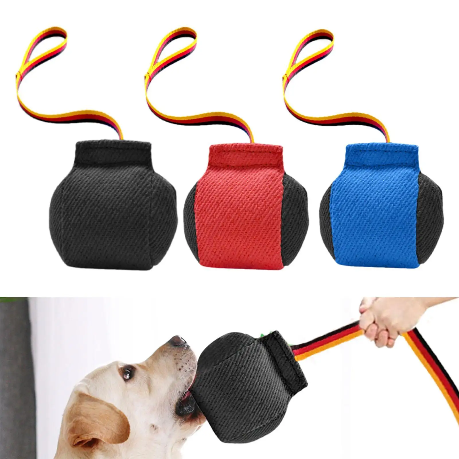 Dog Bite Tug Toy Pull Toy,Lightweight,Portable,Bite Resistant Bite Training Interactive Toy for Small Medium Dog Pet Supplies