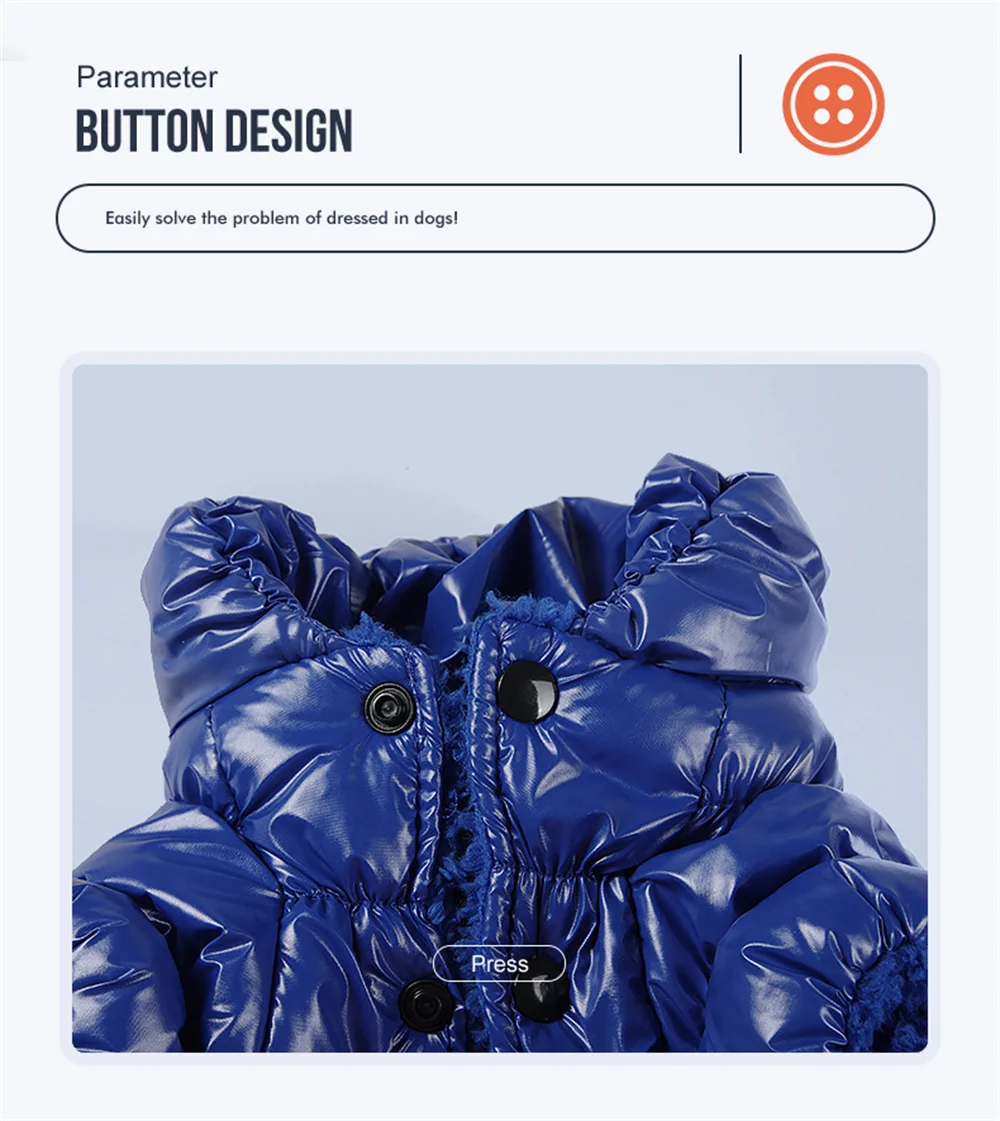 Abrigo impermeable lana con anillo D para perros pequeños - imagen 4