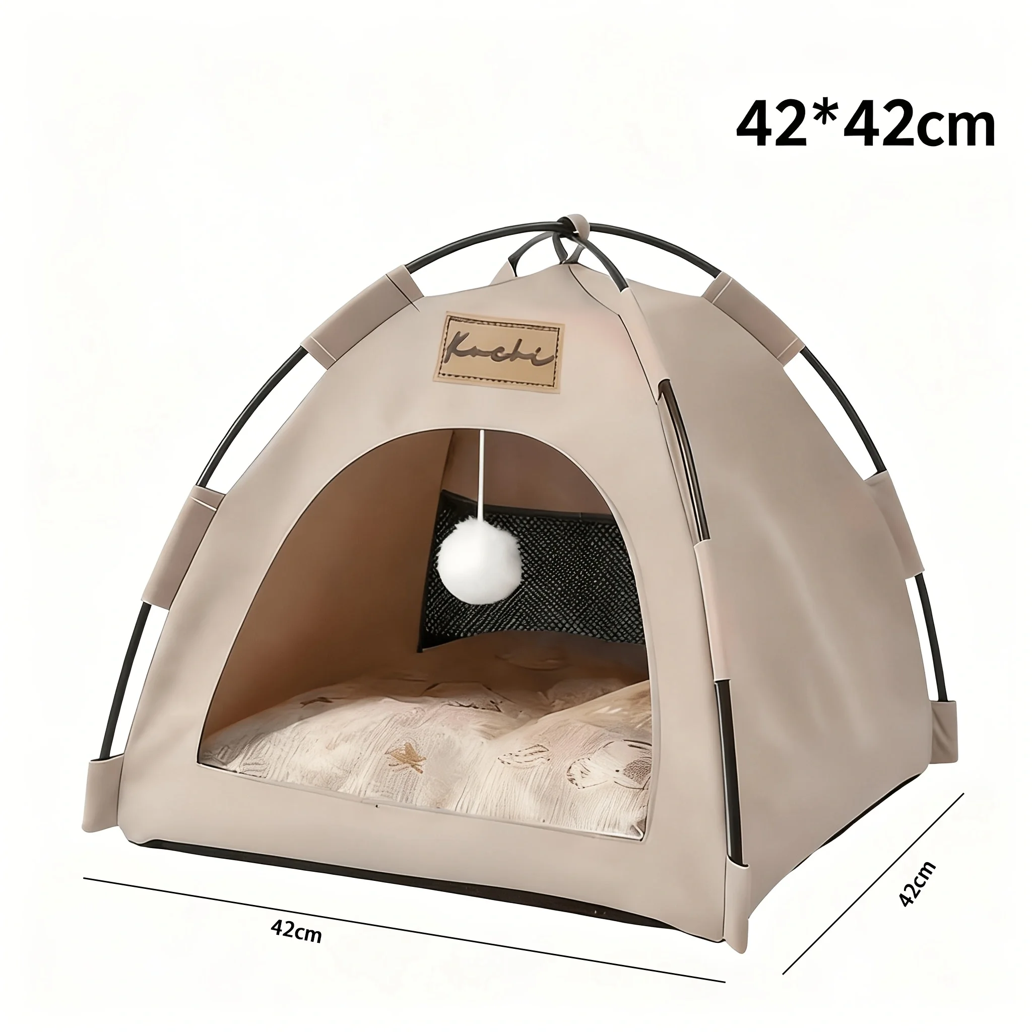 Cama casita semicerrada plegable y práctica para gatos y perros - imagen 4