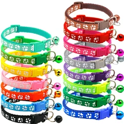 Collar con cascabel estampado huella para perro y gato