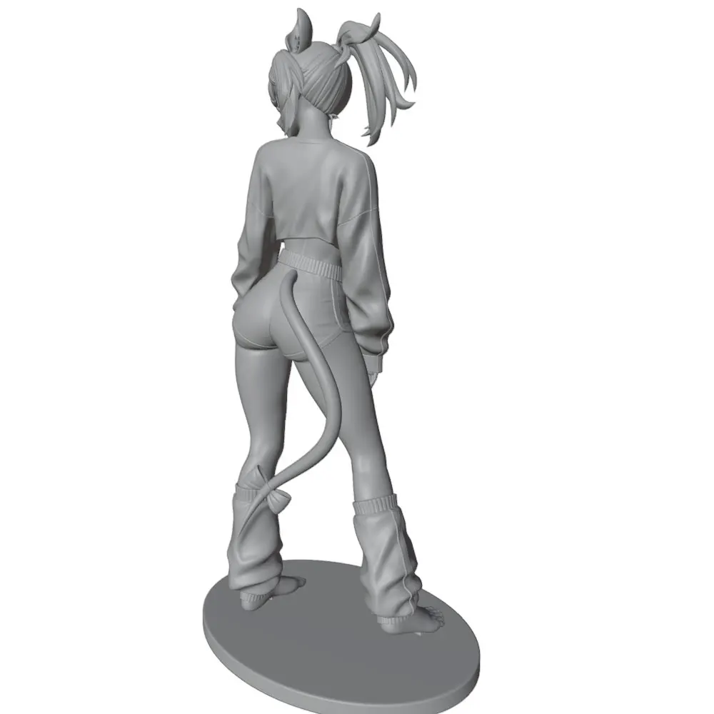 Figura de anime 1/24 impresa en 3D – Modelo gris para montar - imagen 4