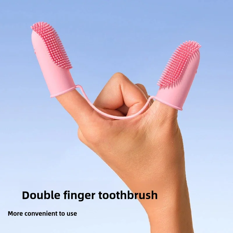 Cepillo de dientes para perros, cepillo de dientes para limpieza de dedos para perros, cepillo de dientes de silicona de calidad alimentaria para perros y gatos, cuidado Dental ﻿ - imagen 4