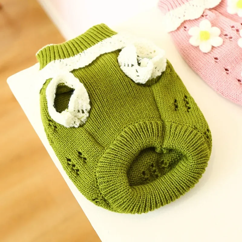 Sudadera con capucha para perro pequeño, abrigo cálido de invierno, ropa, suéter de flores dulces para Chihuahua Shih Tzu, sudadera, jersey para cachorro, perro y gato - imagen 5