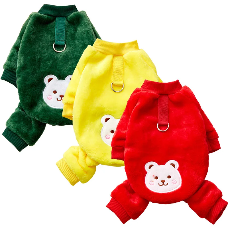 Ropa cálida de franela para mascotas de invierno y otoño para gatos y perros, gruesa y cálida, para mantenerlos abrigados. - imagen 5