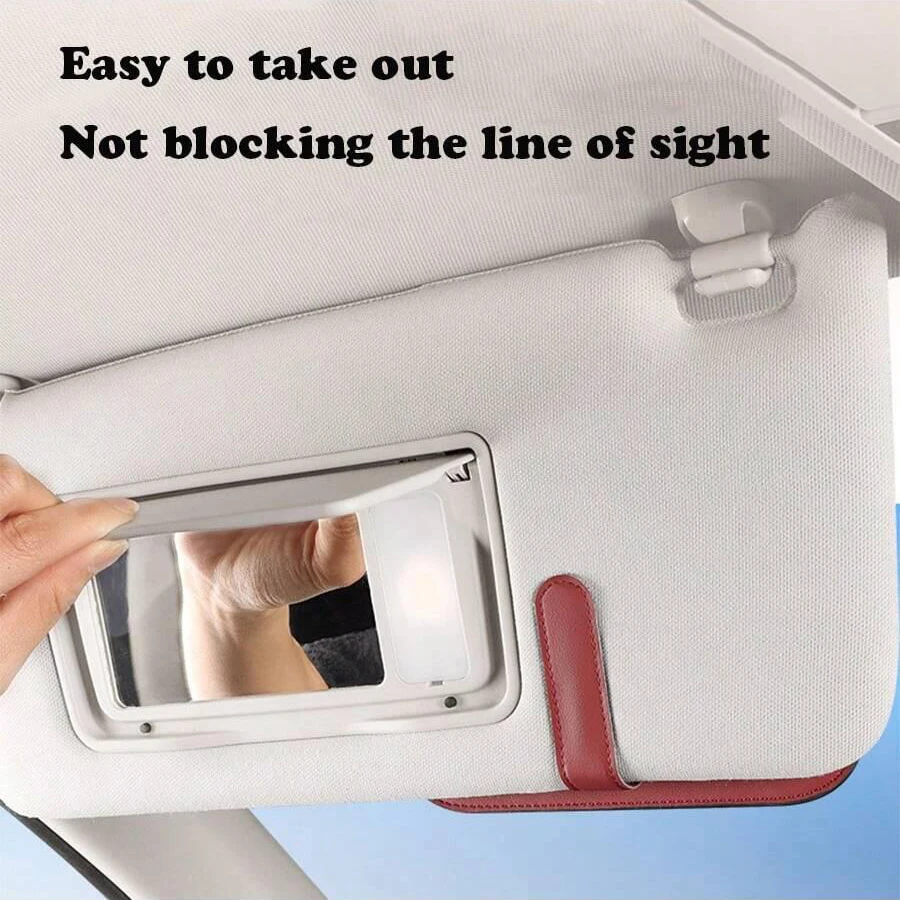 Soporte para gafas de sol para coche, estuche multifuncional de cuero para gafas de sol, organizador de gafas con Clip, caja de almacenamiento para gafas - imagen 5