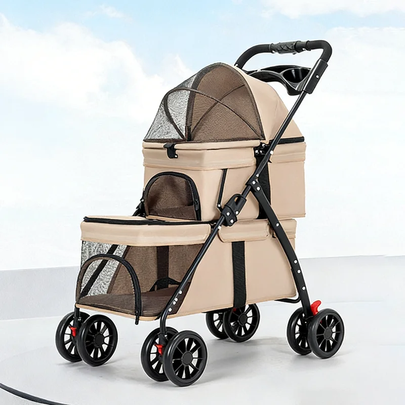 Carrito de paseo plegable para gatos y perros pequeños domésticos - imagen 5