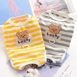 Ropa de tiras para mascotas, mono envuelto para el vientre para niñas, pijamas para cachorros grises, rosas y amarillos, pijamas de una pieza para perros pequeños, traje para mascotas Chiwawa