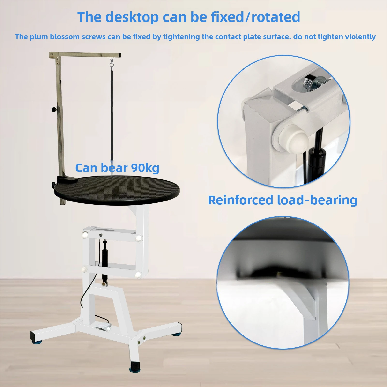 Mesa de aseo para mascotas, mesas de belleza de elevación, bomba de aire giratoria, mesa de presión de aire, baño para perros y gatos, estilo de aseo para perros - imagen 2